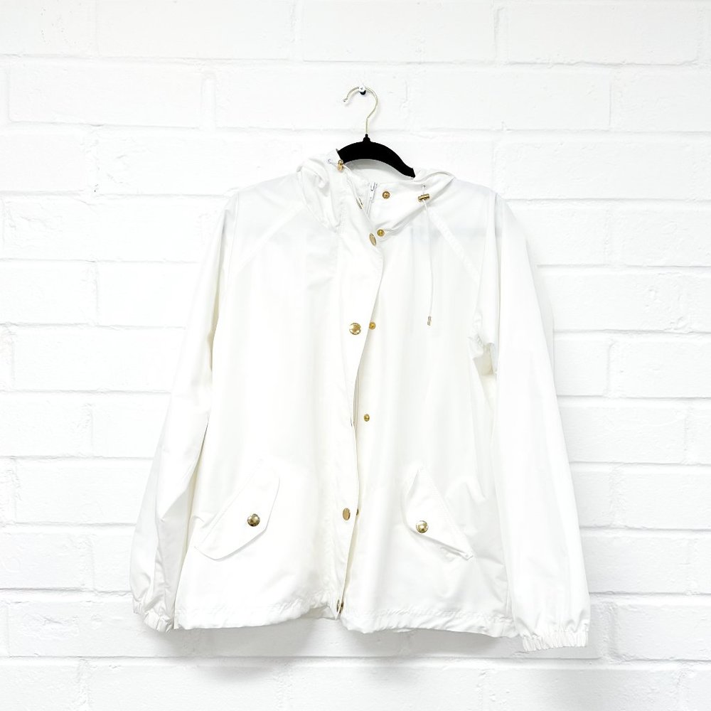 Chaps Windbreaker Jacket With Gold Buttons